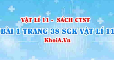 Bài 1 trang 38 SGK Vật lí 11 Chân trời sáng tạo